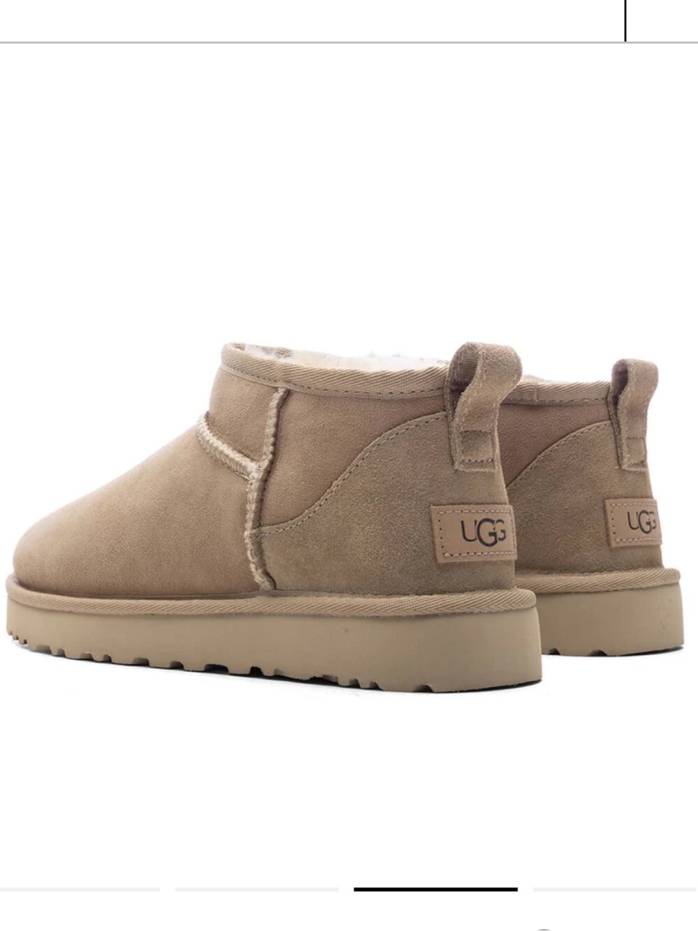 UGG WOMEN'S CLASSIC ULTRA MINI BOOT SAND US 10 EU 41 Sheepskin Water Repellent